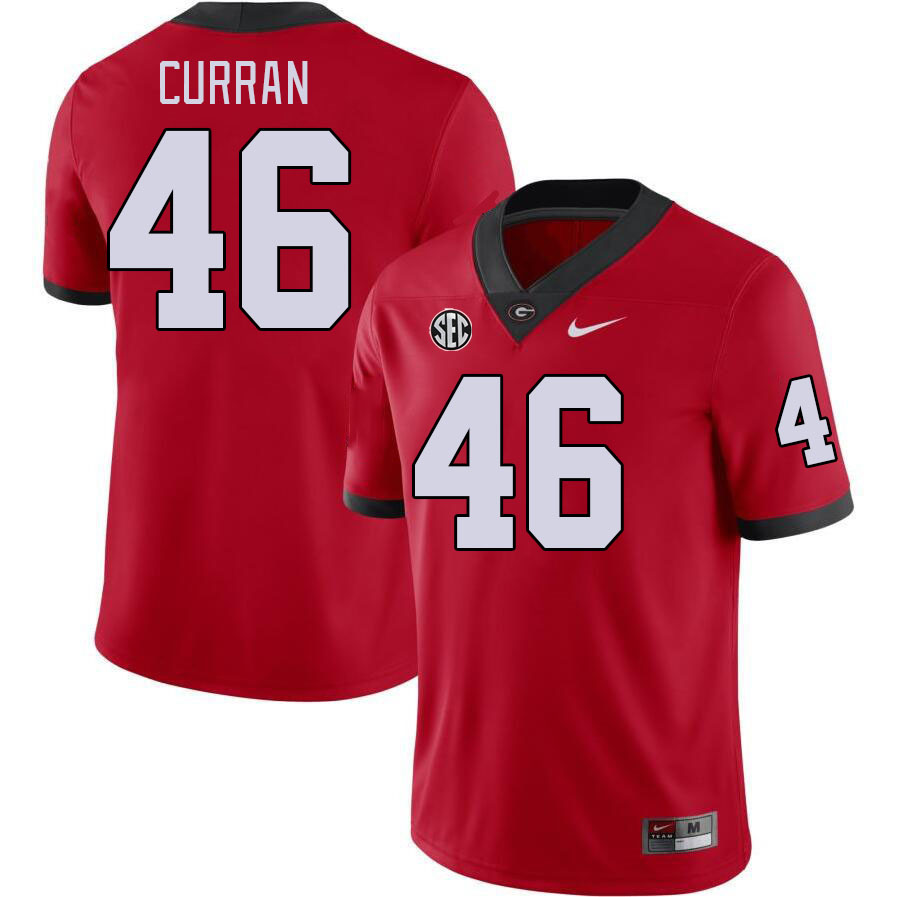 Men #46 Danny Curran Georgia Bulldogs College Football Jerseys Stitched-Red